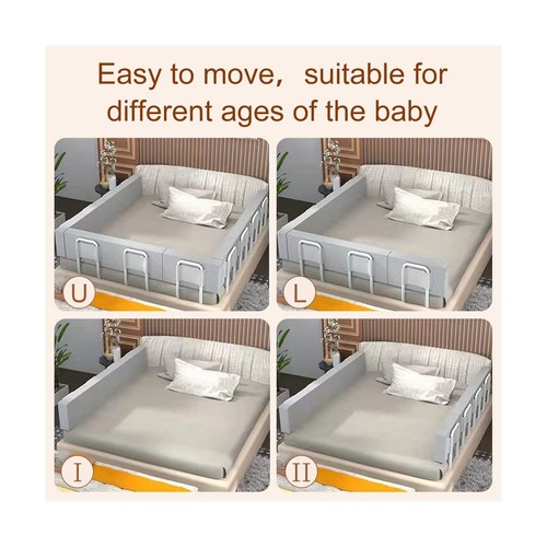 Bed Rail for Toddlers, 4PCS Baby Bed Rails Guard with Reinforced Screw Safety... - Picture 6 of 6