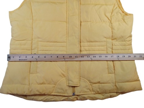 Izod Puff Vest Yellow Size Large PerformX Women Pocket Zip Down Feather - Picture 7 of 14