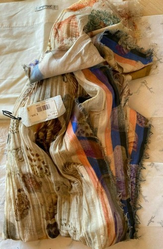 Faliero Sarti Schal "Wales" maritime Motive Baumwolle 100 x 200cm - Bild 5 von 6