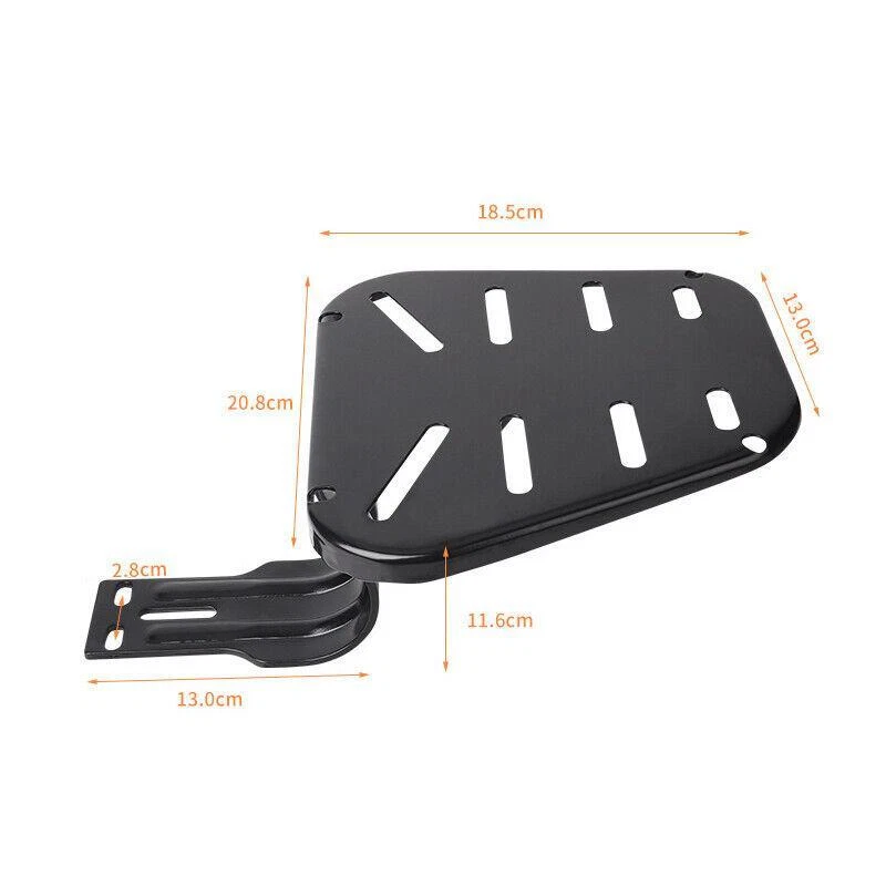 Electric Bicycle Scooter Luggage Rack Goods Shelf Seat Extension Metallic Black - Image 2 of 4