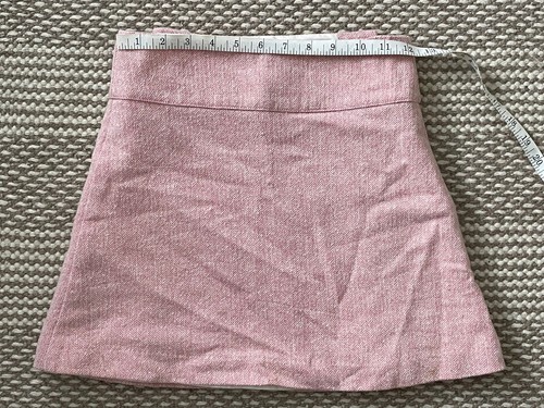 Jacadi Girls Size 12 152cm Pink Wrap Wool Skirt Herringbone - Picture 2 of 8