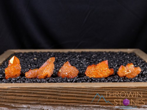 Racimo de Cristal Naranja TANDARINA AURA CUARZO - Decoración de Cuarzo Espíritu Arco Iris E2136 - Imagen 6 de 10