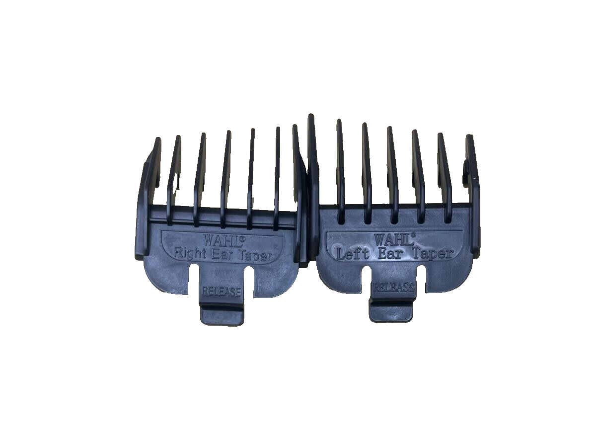 WAHL CLIPPER ATTACHMENT COMBS SET LEFT EAR TAPER RIGHT EAR TAPER