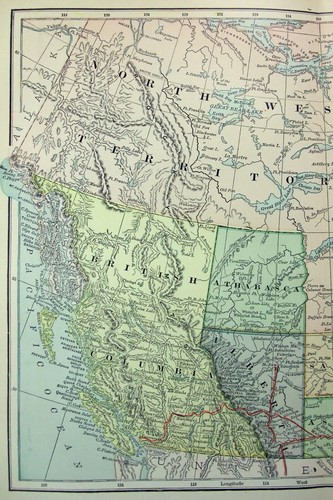 Western Canada - Original 1895 Map by Dodd Mead & Company. Antique - Picture 2 of 4