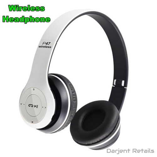 Foldable Wireless Bluetooth Headphone Stereo Gaming Headset Mic Control Buttons - Picture 1 of 10