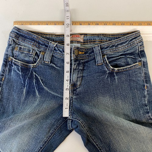 NOBO No Boundaries Stretch Flared Leg Denim Jeans Juniors 9 Blue Faded Low Rise - Picture 8 of 10
