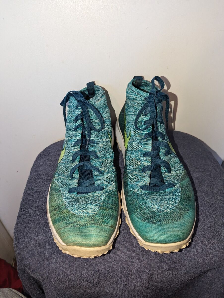 Nike Flyknit Chukka Golf Size 14 Rio Teal Turquoise Volt Nike Flyknit Chukka Golf Size 14 Rio Teal Turquoise Volt