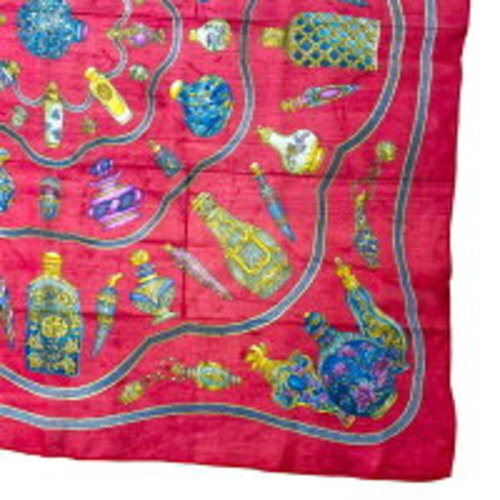 Hermes Pourvu Qu'On Ait L'Ivresse Large Scarf Carre 90 Perfume Bottle - Picture 5 of 7