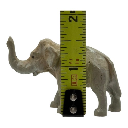 Elefant Holz Figur Deko Rüssel Up Viel Glück Wohndeko Regal Vintage - Bild 8 von 8