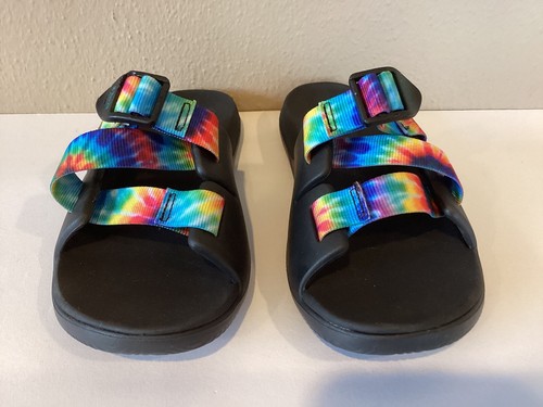 Chaco Child’s Juniors Shoes Multicolor Size 3 Slides Tie Dyed - Picture 2 of 9