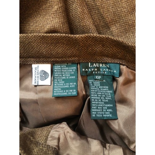 Pantalone donna Lauren Ralph Lauren marrone lana di agnello taglia 10P - Foto 9 di 10