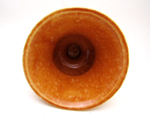 Vintage IMPERIAL F39 U.S.A. Orange Ceramic Vase Berry Pattern 5 3/8" MCM Signed - Picture 5 of 7
