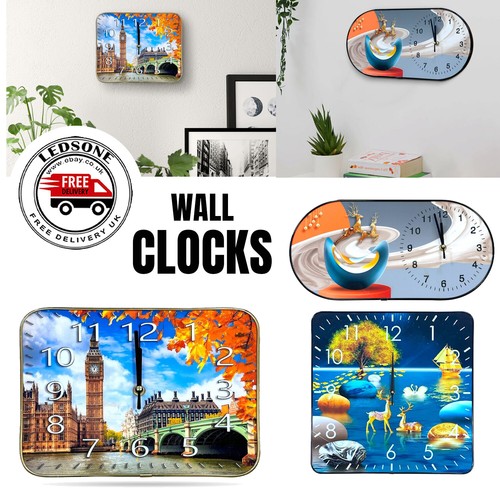 Reloj de pared extra grande para salón moderno para dormitorio cristal porcelana tictac - Imagen 1 de 35