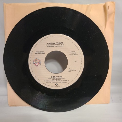 Promo! Freddy Fender: Chokin' Kind / Mono/ Stereo Warner Bros. 45 RPM Record - Picture 1 of 4