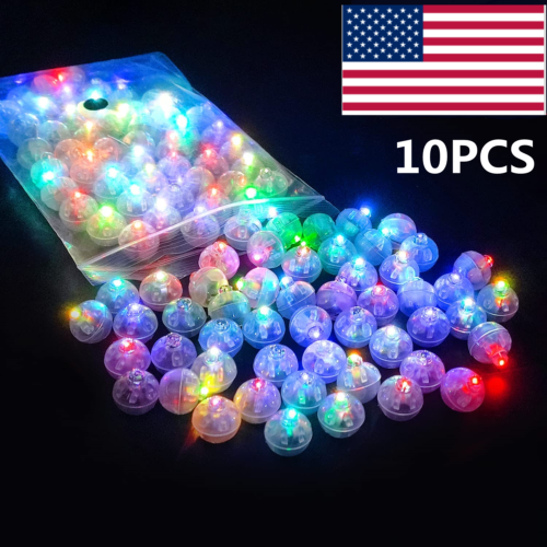 10x Battery Powered Mini LED Light Small Ball Glowing Light Party Bag Filler US - Picture 2 of 18
