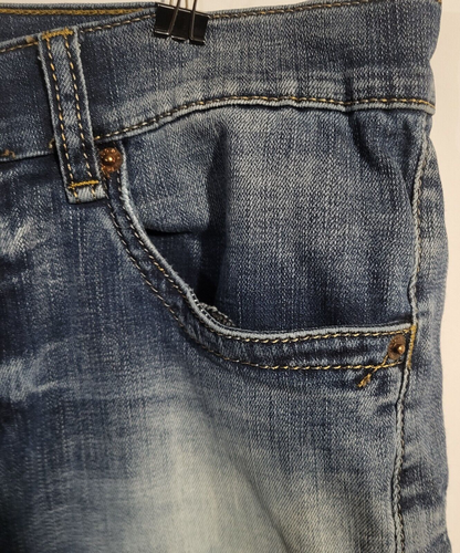 Parasuca Men’s Biker Skinny Jeans Low Rise Double Knee Size 32/34 Blue - Picture 5 of 15