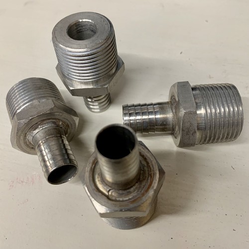 3/4 Male NPT x 1/2 Hose Barb Stainless Steel Adapter Threaded Hose Fitting  - Picture 1 of 9