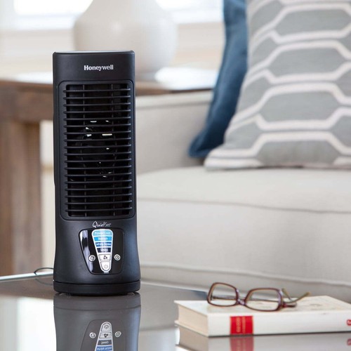 Quiet Set Oscillating Slim Table Tower Fan 4 Speed QuietSet Control Home Bedroom - Picture 10 of 12
