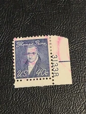 US Scott# 1292 Thomas Paine 40c used 1968 With Plate Number  - #3826