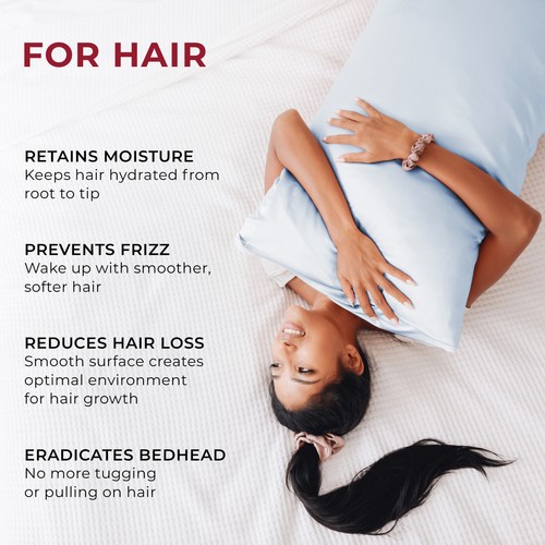 Mellanni 100% Pure Mulberry Silk Pillowcase for Hair w/ Zipper 19mm in Gift Box - Picture 61 of 118