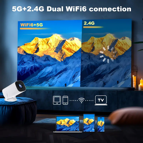 1080P UHD Projektor Smart 5G WiFi Bluetooth HDMI Android Büro Heimkino Beamer - Bild 6 von 14