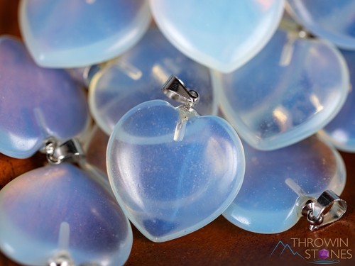Colgante Corazón Cristal OPALITE - Joyería Hecha a Mano, Piedras Cristales Curativos, E0663 - Imagen 3 de 10