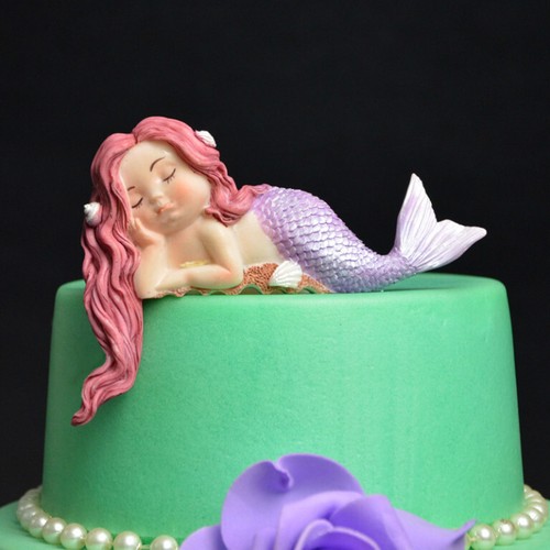Schlafende Meerjungfrau Silikon Form Harz Polymer Clay Fondant Schokolade Kuchen - Picture 22 of 24