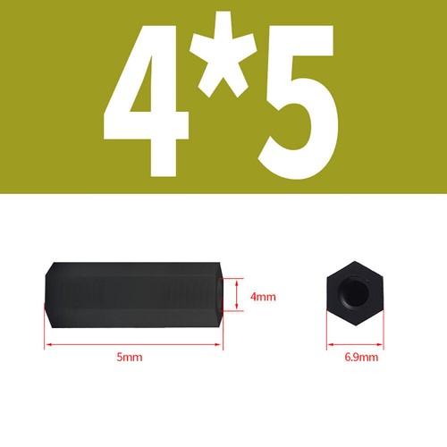 M2 - M4 Black Nylon Female Spacers Hex Standoff Pillar PCB Insulator Studs - Picture 52 of 70