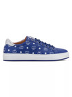 100% AUTHENTIC NEW MEN MCM BLUE VISETOS LOGO GROUP LOW TOP SNEAKERS EU 44/US 11 — photo 2