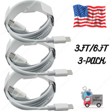 3 Pack For iPhone 14 13 12 11 8 USB-C to iPhone Cable 3/6Ft PD Fast Charger Cord