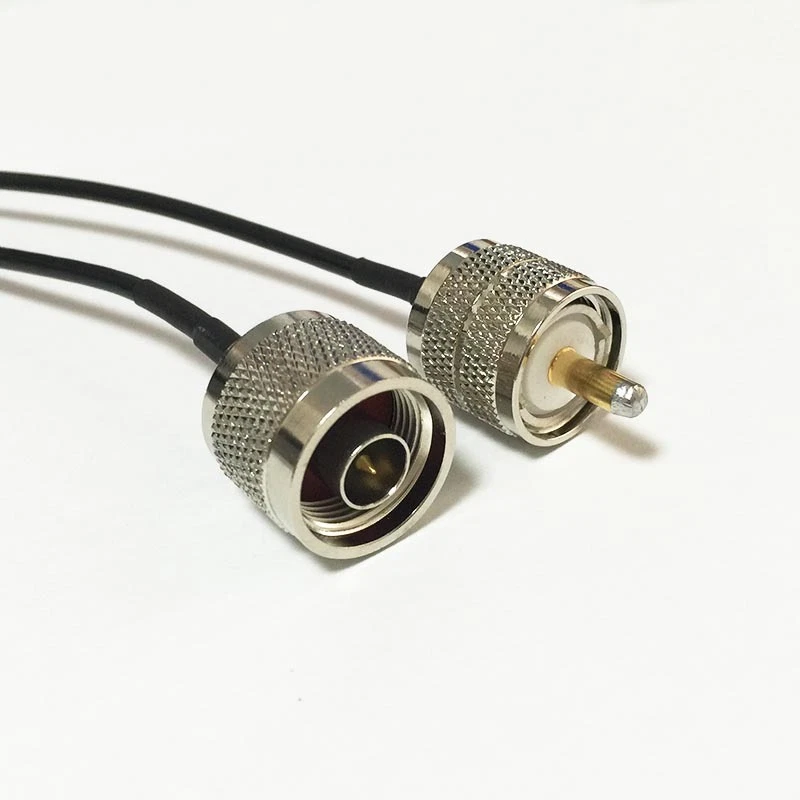 N type male to UHF male PL259 pigtail cable RG174 20cm 8" for ham radio CCTV NEW - Image 4 of 4