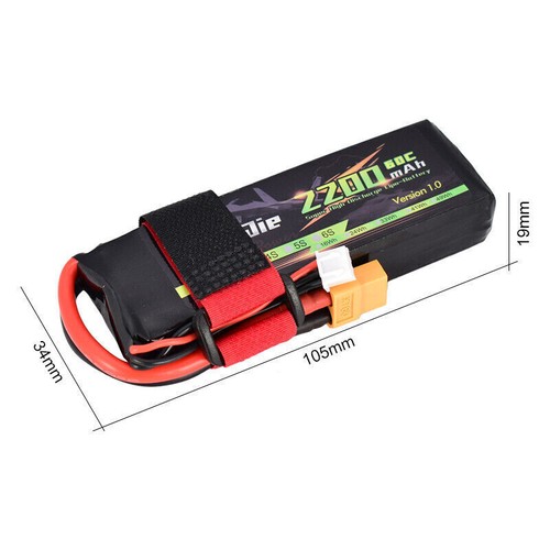7,4V 2200mAh 60C 2S Lipo Akku XT60 Stecker für RC Drohne Hubschrauber Boot Auto - Bild 3 von 11
