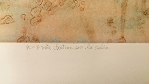 Shoichi Hasegawa "Chateau Sur La Coline" Original Radierung Kunst - Bild 5 von 5