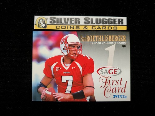 2004 Ben Roethlisberger SAGE First Card #/250! Pittsburgh Steelers! - 第 1/2 張圖片