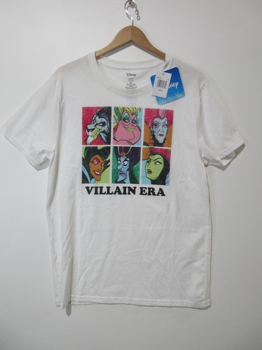 Sz L Disney Villains VILLIAN ERA T-Shirt Adult White Unisex Cotton/Poly Graphic - Picture 9 of 9