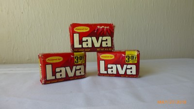Vintage Lava Hand Soap Movie Prop Bar Soap Regular Size Set of 3 Procter Gamble