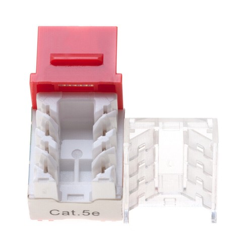 Lotto Spina 45 Gradi Ethernet CAT5e Keystone Jack 8P8C 110 Punchdown RJ45 - Foto 23 di 42