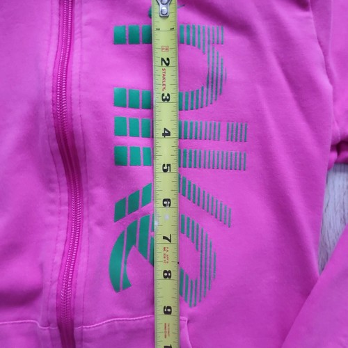 Nike Girls Sweatshirt Medium Pink Spellout Fill Zip Retro Feel - Picture 5 of 12