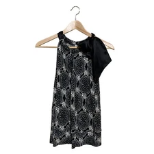 WHBM Top Ty Closure Sleeveless M Whimsigoth Witch Y2K Dark Fairy Grunge Retro 90