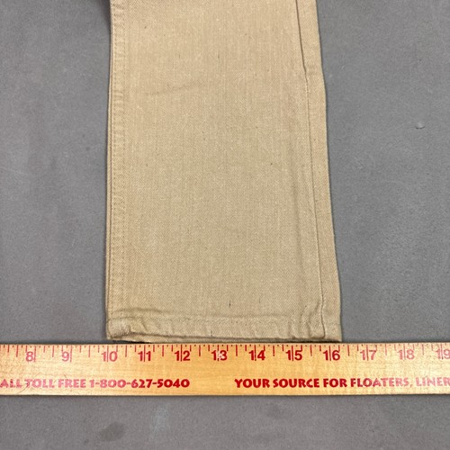 Vintage Levis Jeans Boys 11 Beige 418 USA Made 80s 1985 Denim Pants Straight Leg - Picture 12 of 13
