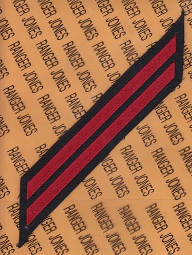 USN Navy SERVICE STRIPES Blue / Red 2 BARS=8 years large sleeve patch