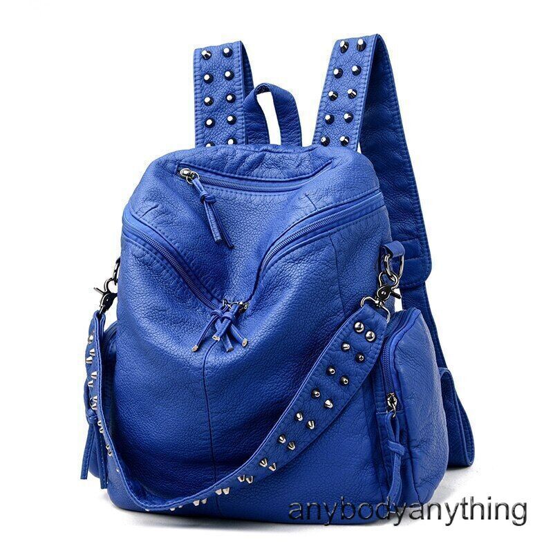 Backpacks Women Leather Daypack Anti-theft Travel Bag Large School Bag