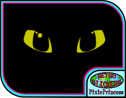 Toothless How to Train Dragon Eyes M Vinyl Sticker Wall Art Poster Car Van Movie - Picture 14 of 19