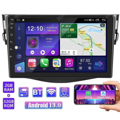 Android 13 For Toyota RAV4 2006-2012 Apple Carplay 2G+32GB Car GPS Radio Stereo