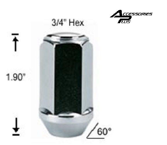 24 Pc 1988 & UP CHEVROLET 1500 CHROME SOLID LUG NUTS 14m x 1.50 1909L