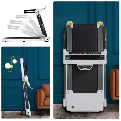 Folding Electric 3.5HP Treadmill With Incline Medium Running Machine 330lbs Max - Picture 2 of 12