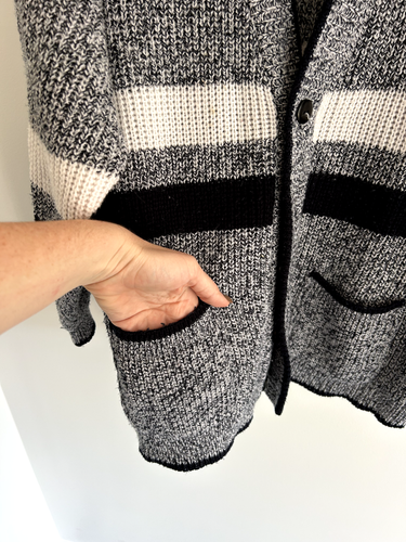 Vintage Vadim Australia Cardigan Frumpy Grandpa Size Medium Made in Korea Winter - Picture 4 of 8