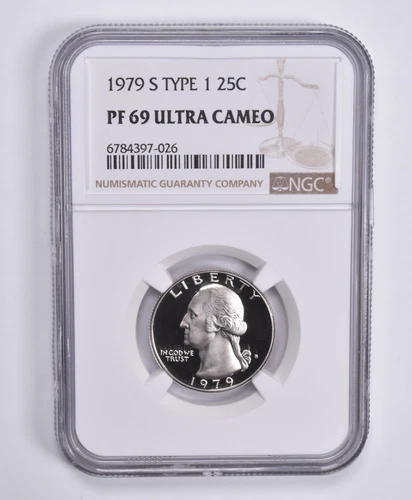 PF69 UCam 1979-S Type 1 ONE Washington Quarter NGC Graded Brown Label