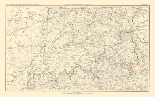 Bürgerkrieg Karte - Illinois Indiana Ohio Kentucky - Bien 1895 - 23 x 36,45 - Bild 1 von 20