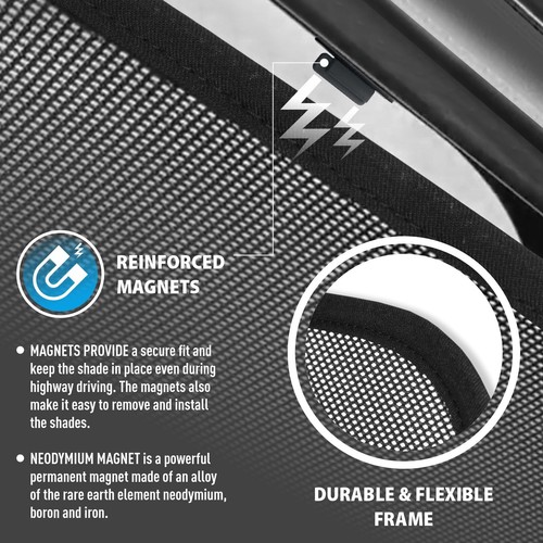 Sun Shades Front and Back Glass Magnetic Screen for 2017-2022 Honda CR-V - Foto 6 di 7